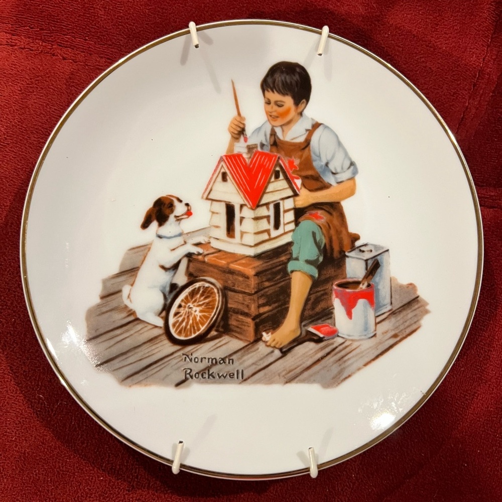 Vintage Rockwell Norman Plate Doll House For Sis Collectors Plate
